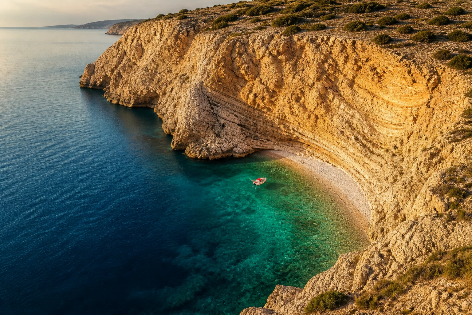 Goldene Bucht zwischen Stara Baška und Punat auf Krk in der Golden-Beach-Bildwelt