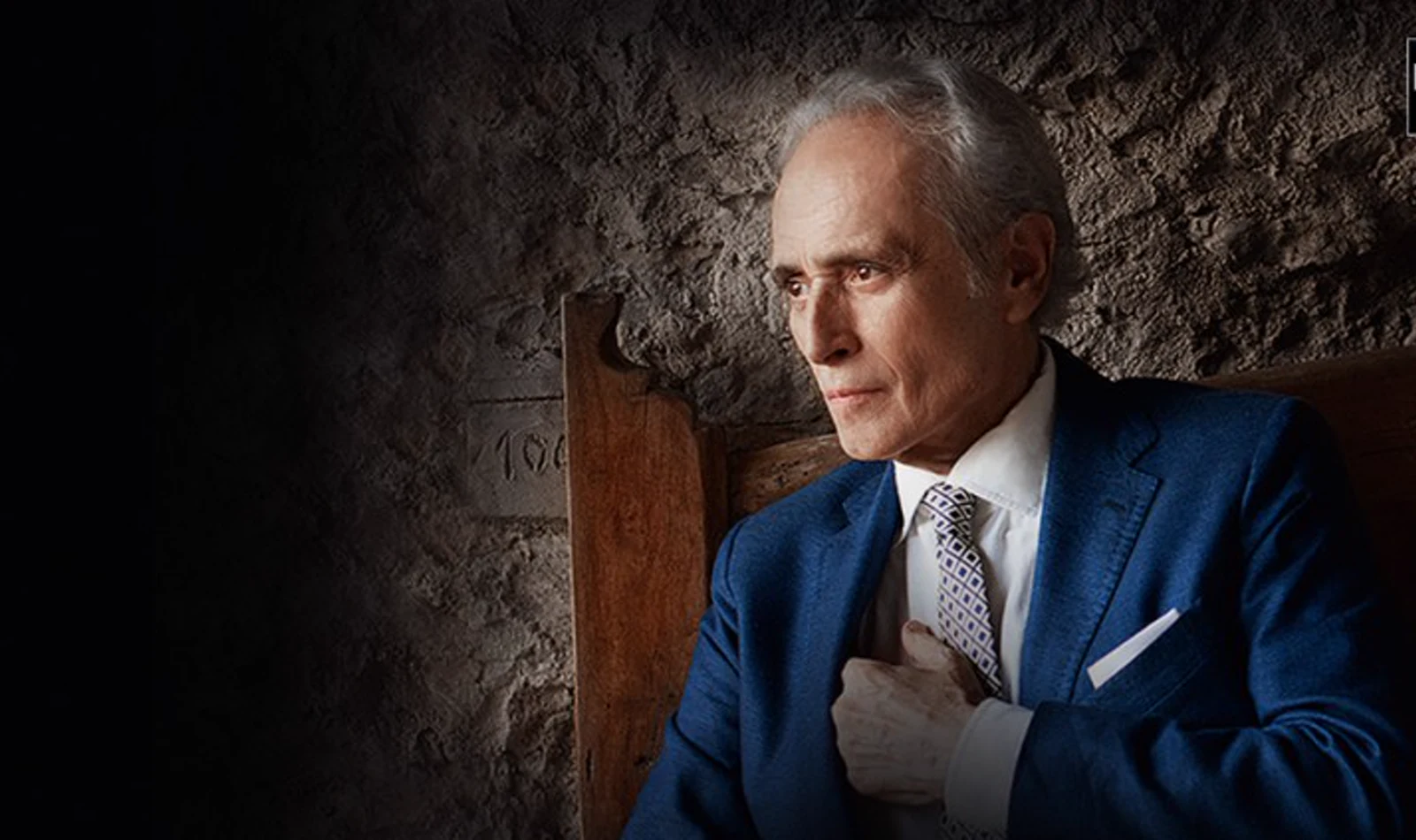 Porträt von José Carreras aus dem offiziellen Veranstaltungsmotiv für das Konzert in Dubrovnik