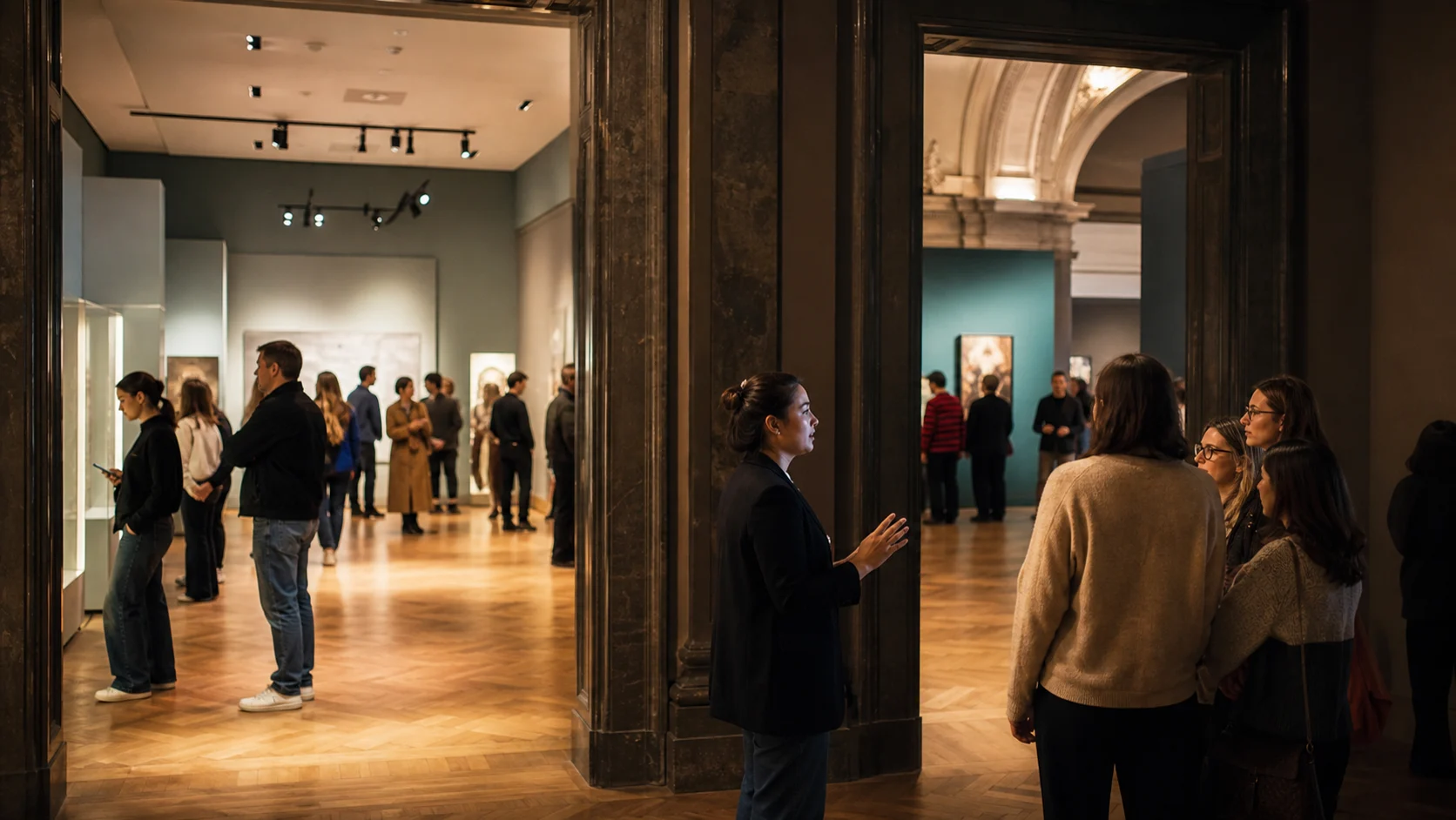 Erwachsene Besucher erleben ein kostenloses Museumswochenende in Zagreb